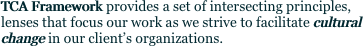 TCA Framework provides a set